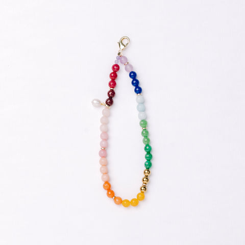Holiday beaded phone charm