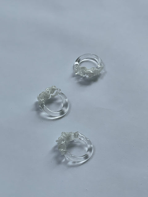 Christmas Ribbon Rings: White