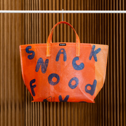 Snackfood x bungkus tote - orange/blue