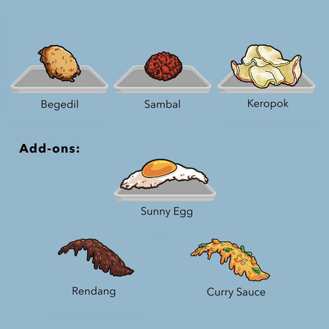 Nasi Padang + free ang pow blind pack