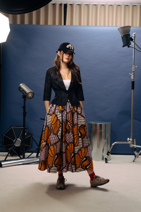 Full Volume Pleated Skirt - The Floral