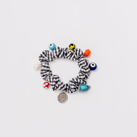 Scrunchies with colorful beads