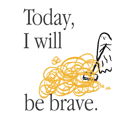 Greeting card "Today, I will be brave."