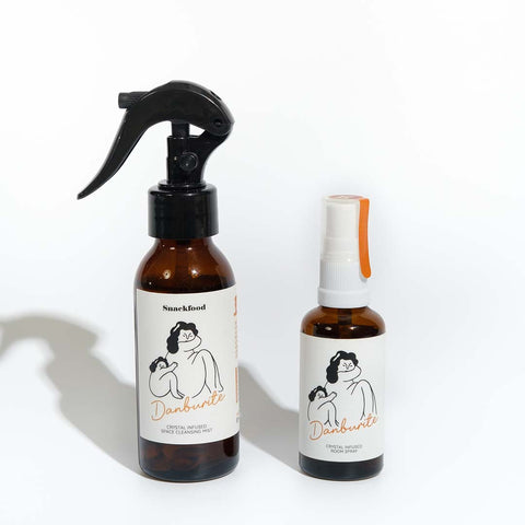 Energy spray: Danburite crystals